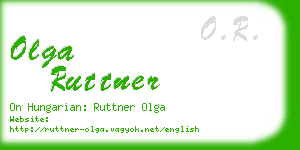 olga ruttner business card